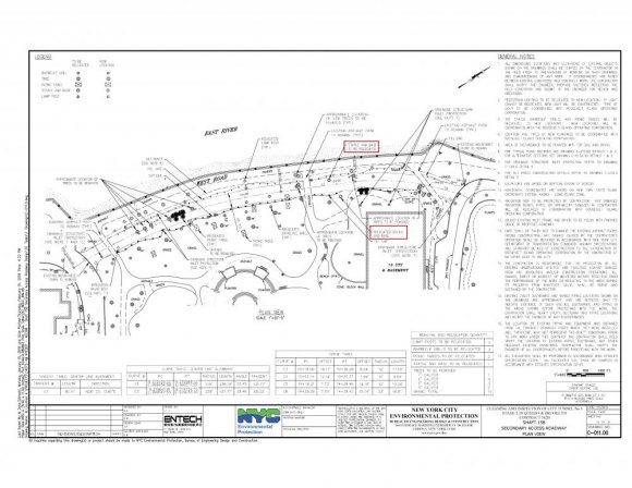 DEP Access Road B To Be Built Behind Octagon Project Map for Water Tunnel 3 Temporary Access Road B